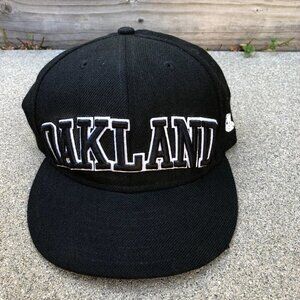 VTG NEW ERA Oakland A's Fitted Hat 7 3/8 Heritage Collection 100% Wool MLB Cap​
